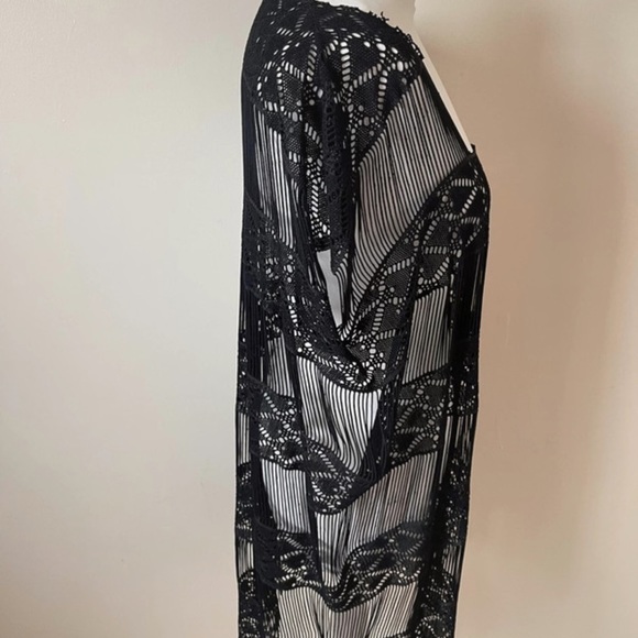 Vintage Black crotchet beach wear size 10 Hello Bikini cover up - Picture 5 of 10